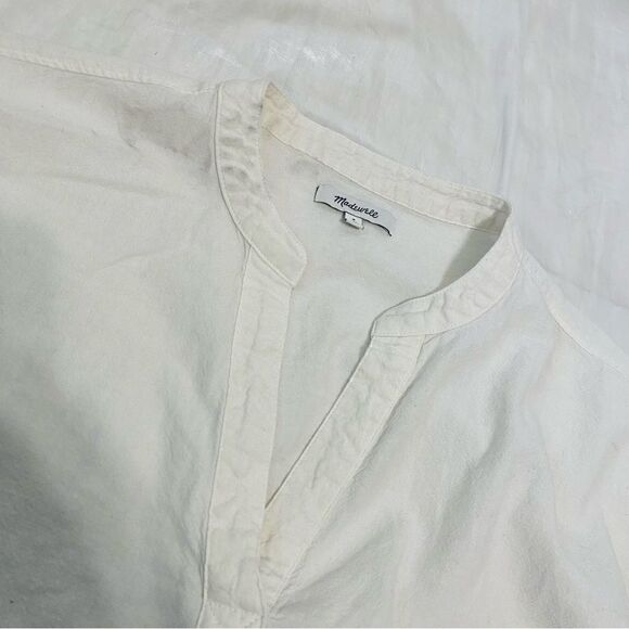 Madewell‎ Womens White Responsible Lakeline Popover Shirt Size Small - Picture 6 of 10